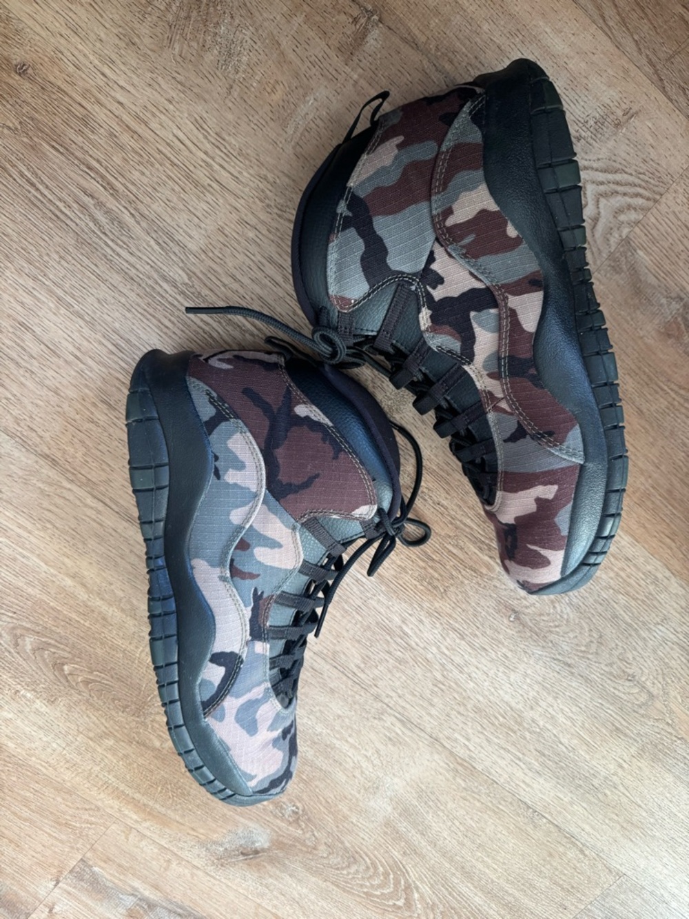 Air Jordan 10 retro high top Woodland camo size 12 no box - Picture 5 of 8